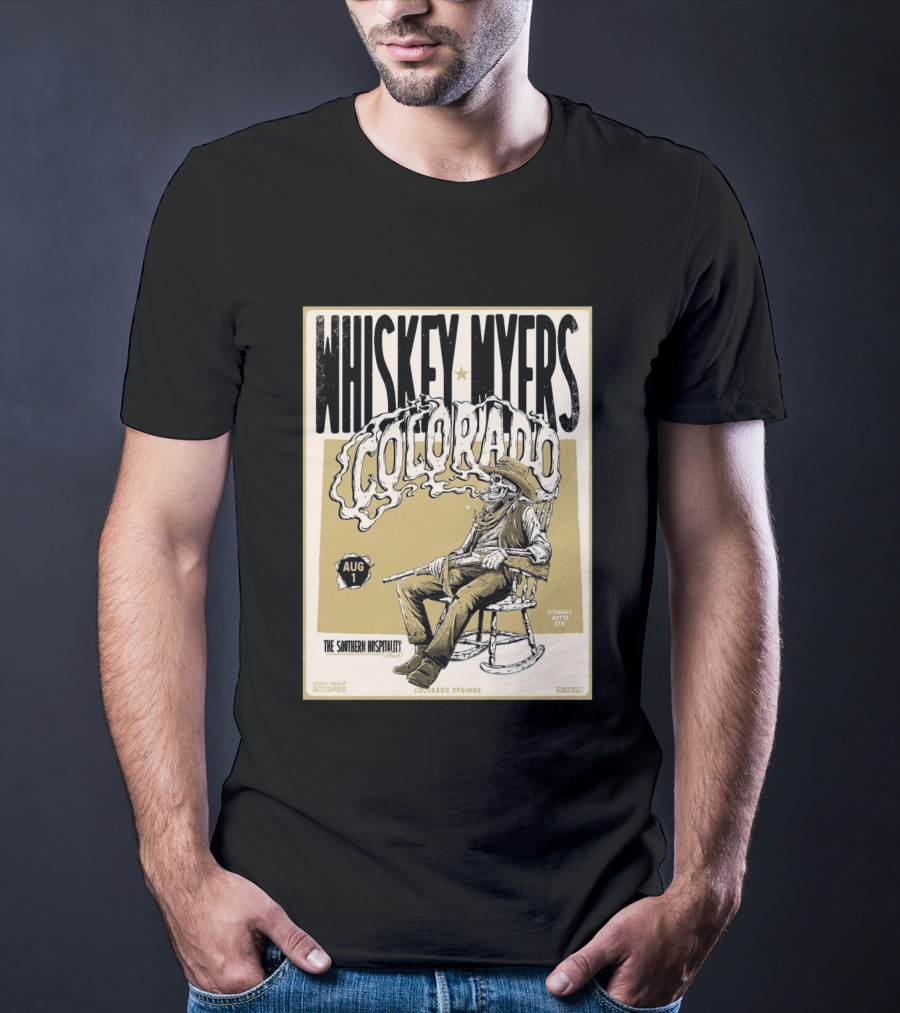 Whiskey Myers Colorado Springs Southern Hospitality Tour August 1 Ford Amphitheater 2026 T-Shirt
