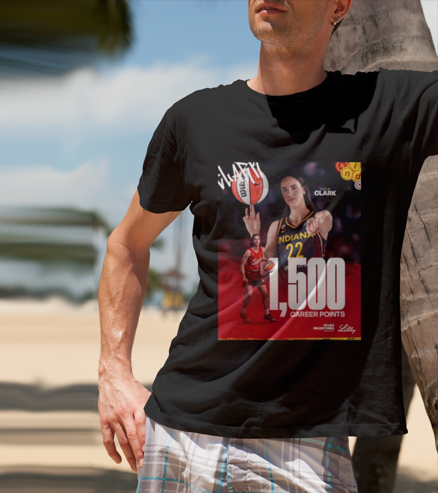 Caitlin Clark Indiana Fever 1500 Career Points Milestone Celebration WNBA Fever Milestones T-Shirt