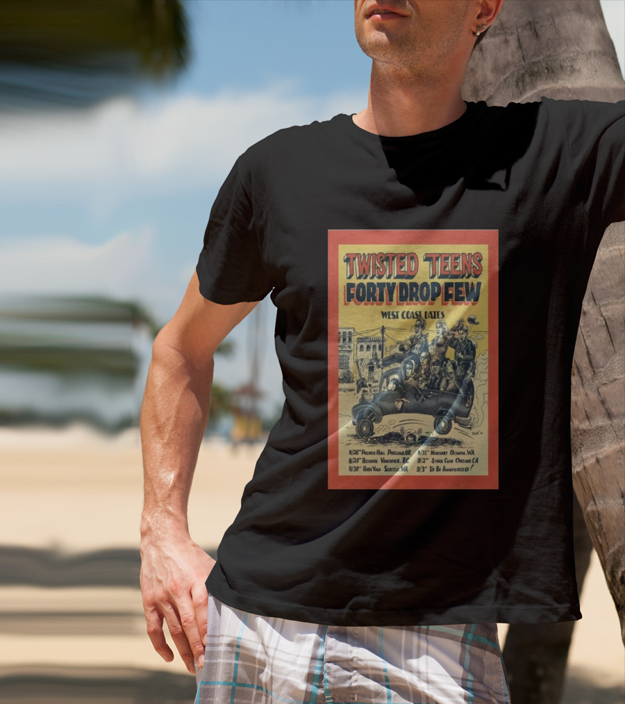Twisted Teens Forty Drop Few West Coast Dates Stork Club Oakland September 2 2026 T-Shirt