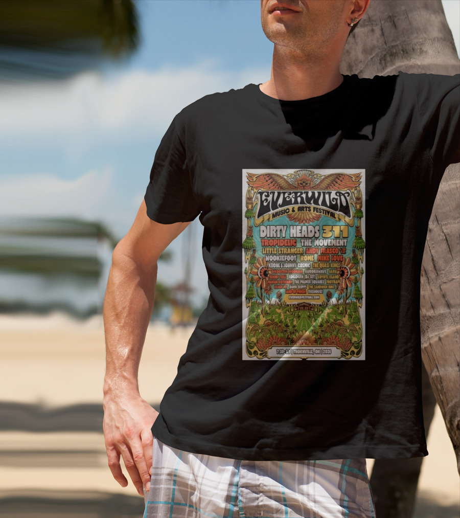 Everwild Music Arts Festival Dirty Heads 311 Tropidelic July August 2026 Thornville T-Shirt