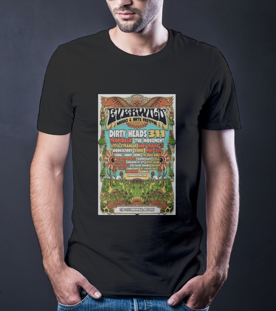 Everwild Music Arts Festival Dirty Heads 311 Tropidelic July August 2026 Thornville T-Shirt