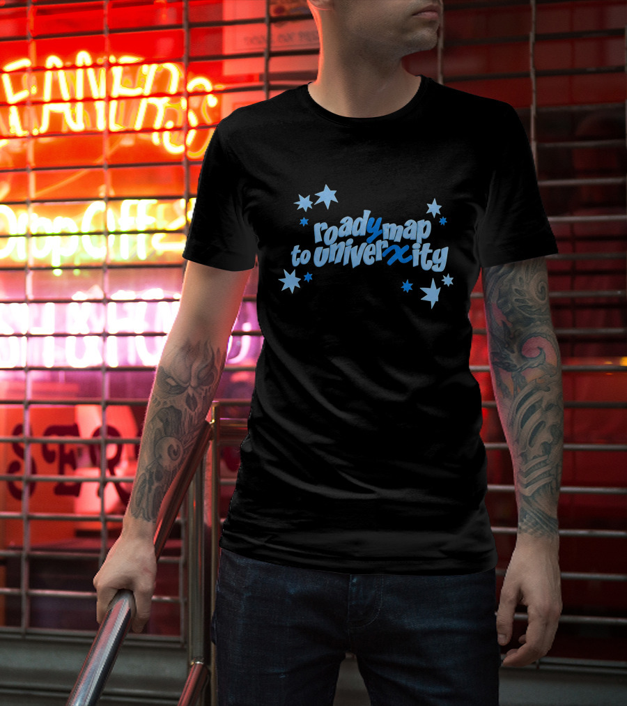 Roady Map To Univerxity With Stars T-Shirt