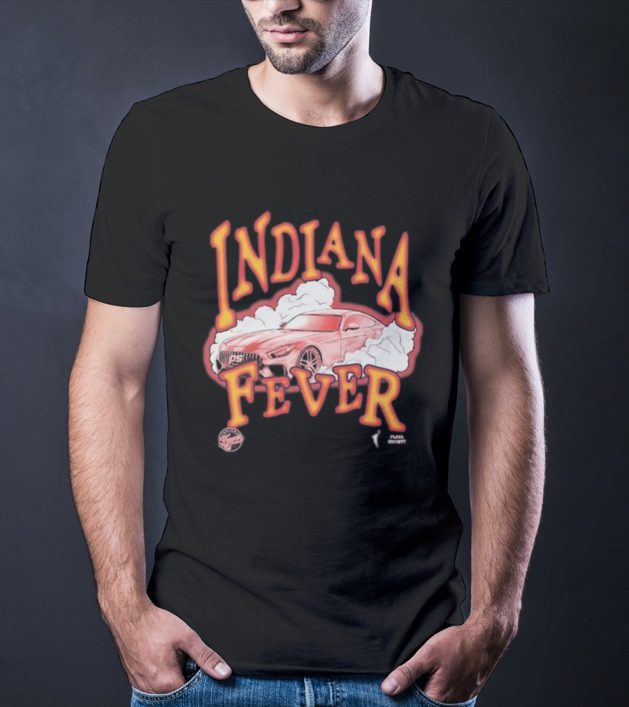 Indiana Fever Playa Society Sketch Car And Smoke T-Shirt
