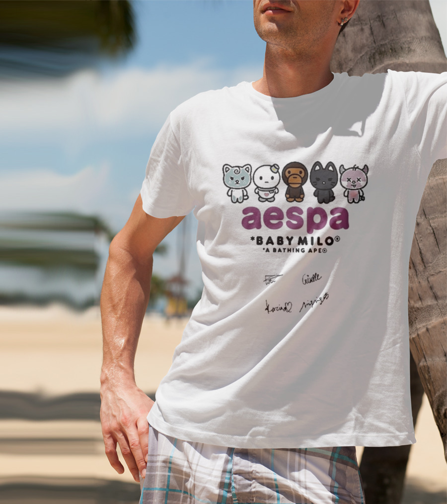 Aespa BABY MILO A Bathing Ape Signed 2026 Edition T-Shirt