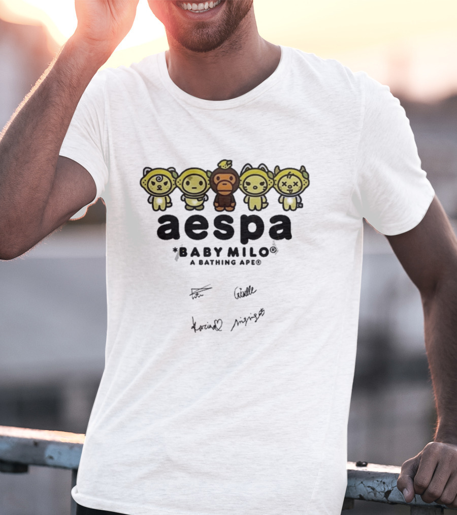 Aespa X Baby Milo A Bathing Ape 2026 Signed Collaboration T-Shirt