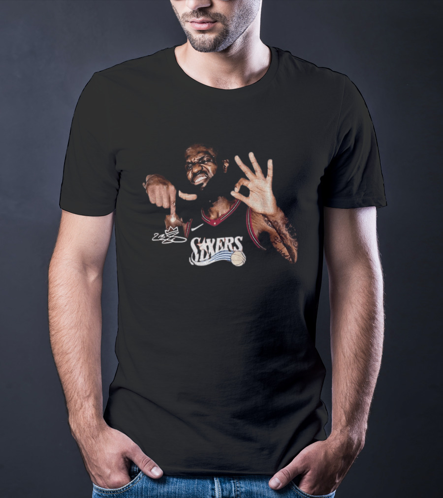 LeBron James Philadelphia 76ers Sixers OK Basketball Image T-Shirt