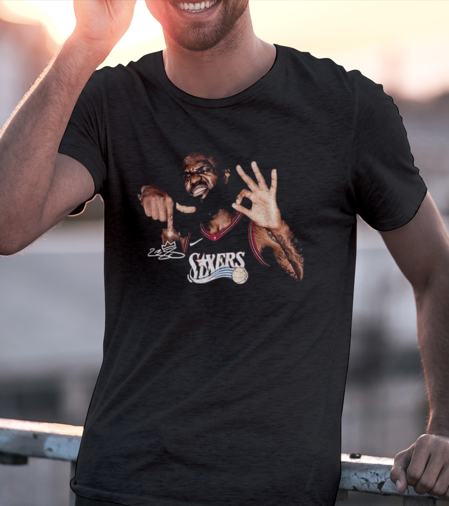 LeBron James Philadelphia 76ers Sixers OK Basketball Image T-Shirt