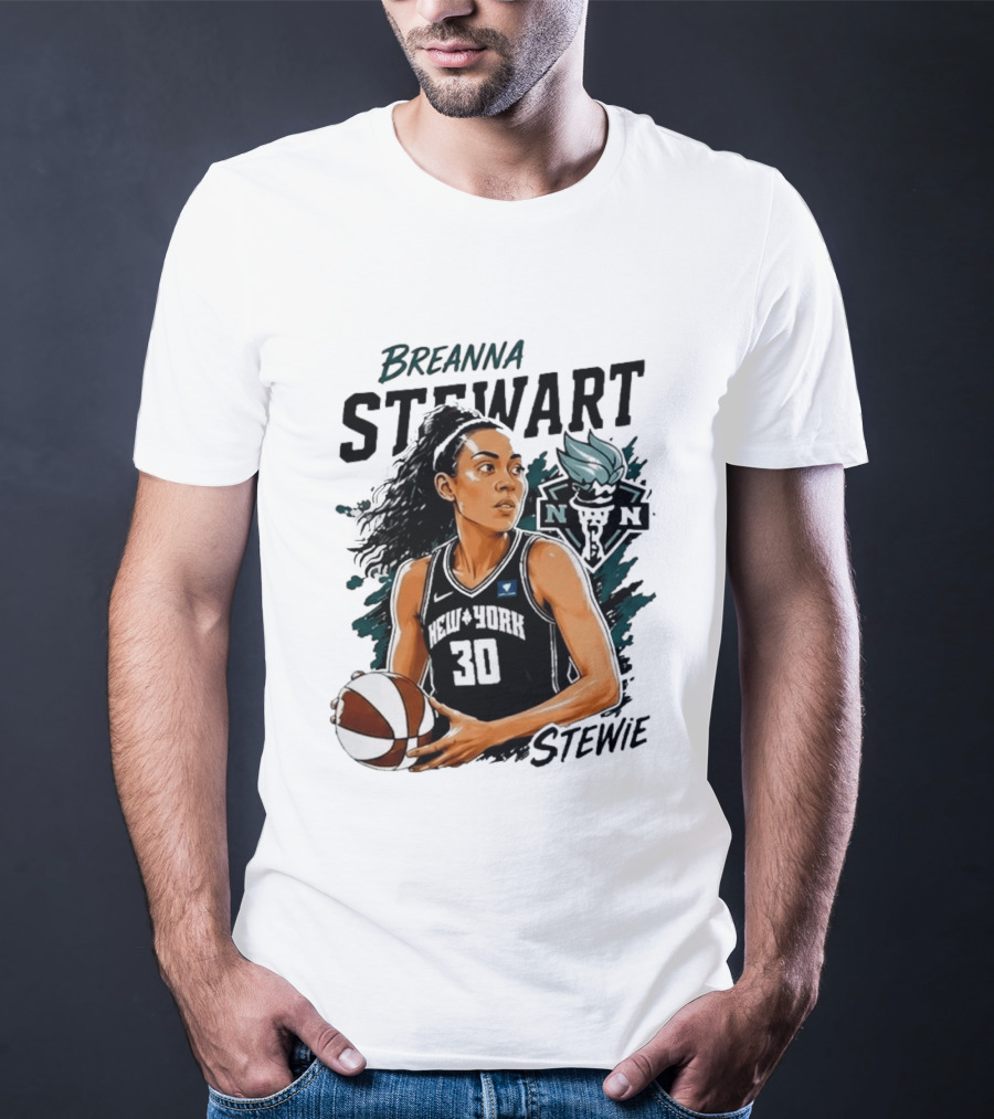 Breanna Stewart New York Liberty Stewie 30 Basketball Star T-Shirt