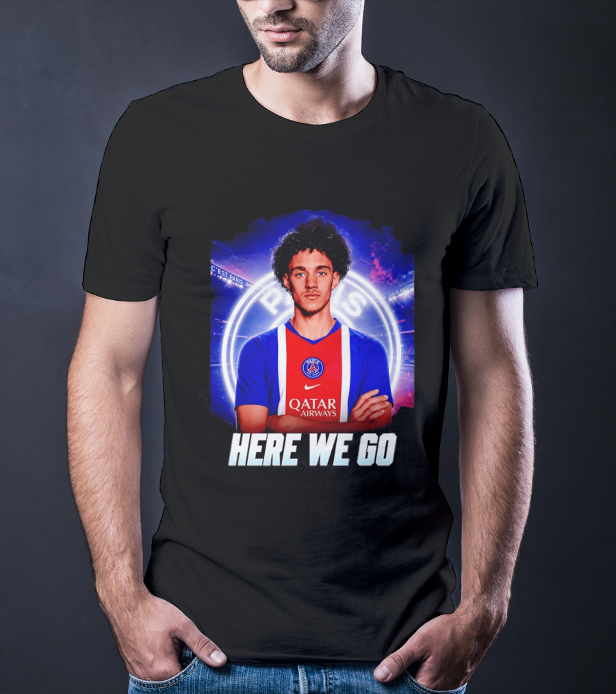 Maghnes Akliouche To Paris Saint Germain Here We Go T-Shirt