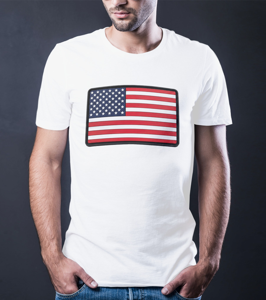 Dan Cevette American Flag Hat United States Stars And Stripes T-Shirt