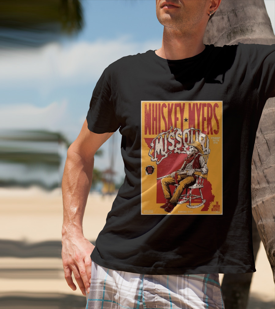 Whiskey Myers Missouri Tour 2026 Kansas City Morton Amphitheater July 30 Straight Outta ETX T-Shirt