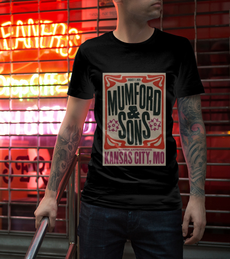 Mumford And Sons August 2 2026 Morton Amphitheater Kansas City MO T-Shirt