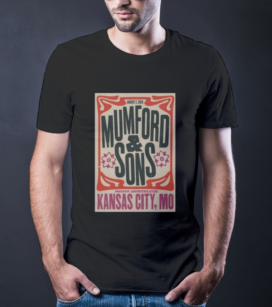 Mumford And Sons August 2 2026 Morton Amphitheater Kansas City MO T-Shirt