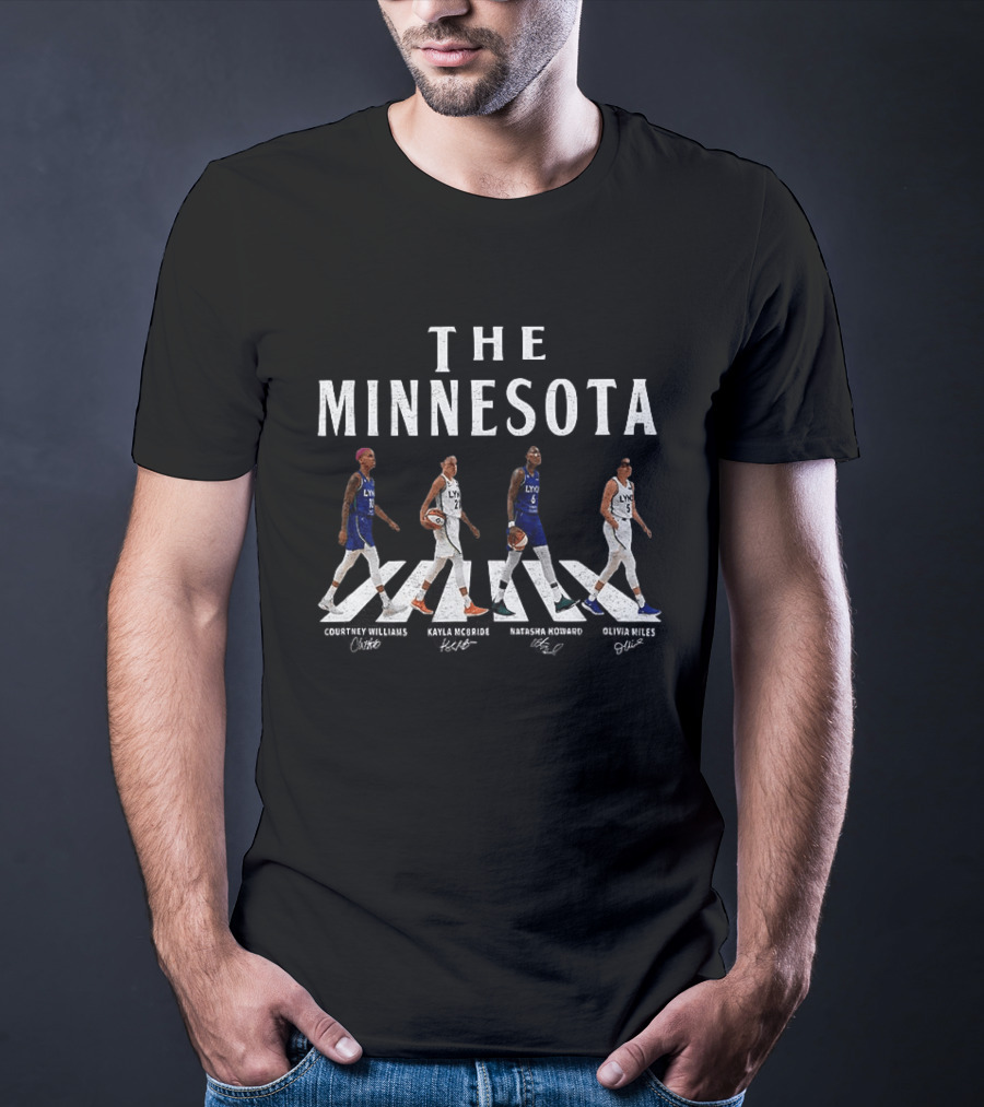 THE MINNESOTA Napheesa Collier Courtney Williams Kayla McBride Olivia Miles Abbey Road Signatures T-Shirt