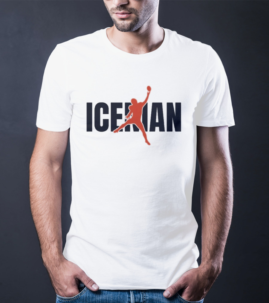 ICEMAN Basketball Silhouette Jumping Pose T-Shirt