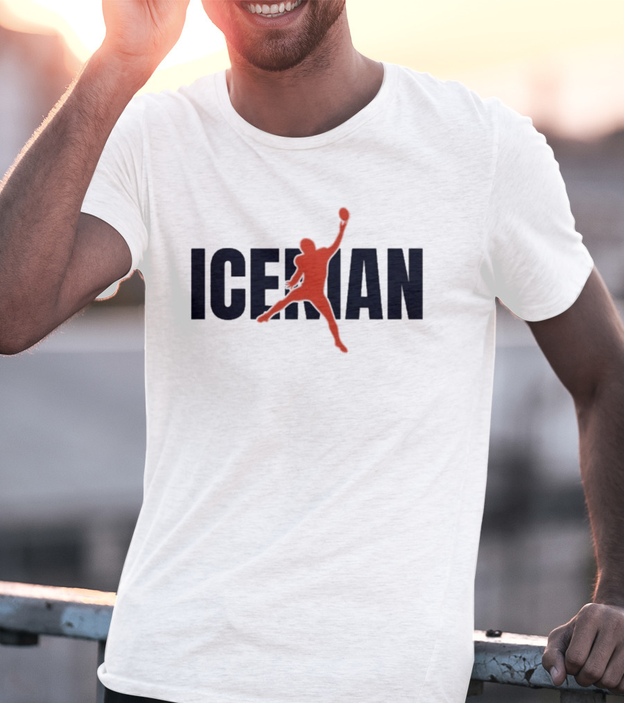 ICEMAN Basketball Silhouette Jumping Pose T-Shirt