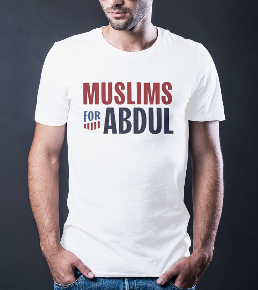 Muslims For Abdul 2026 Election Support Red And Blue T-Shirt
