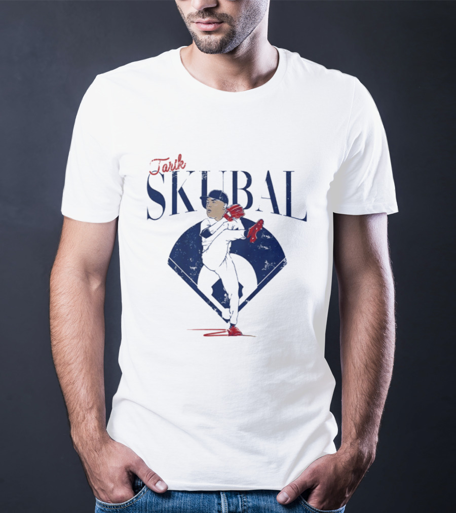 Tarik Skubal Pitcher Caricature MLB Dodgers T-Shirt