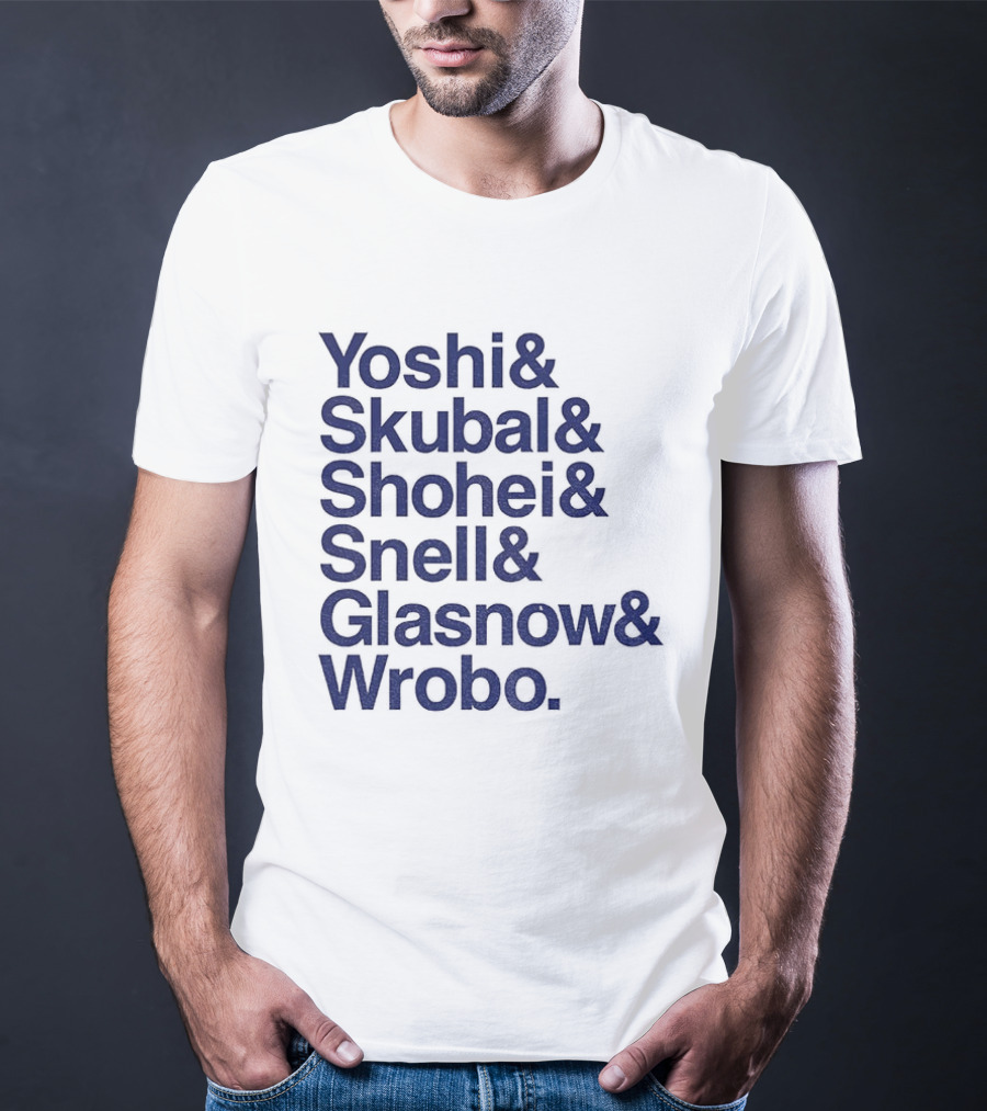 Yoshi Skubal Shohei Snell Glasnow Wrobo Dodgers Pitchers Ampersand T-Shirt