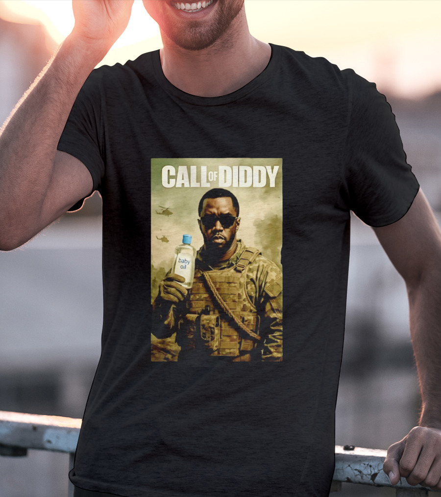 Call Of Diddy Baby Oil Military Humor T-Shirt