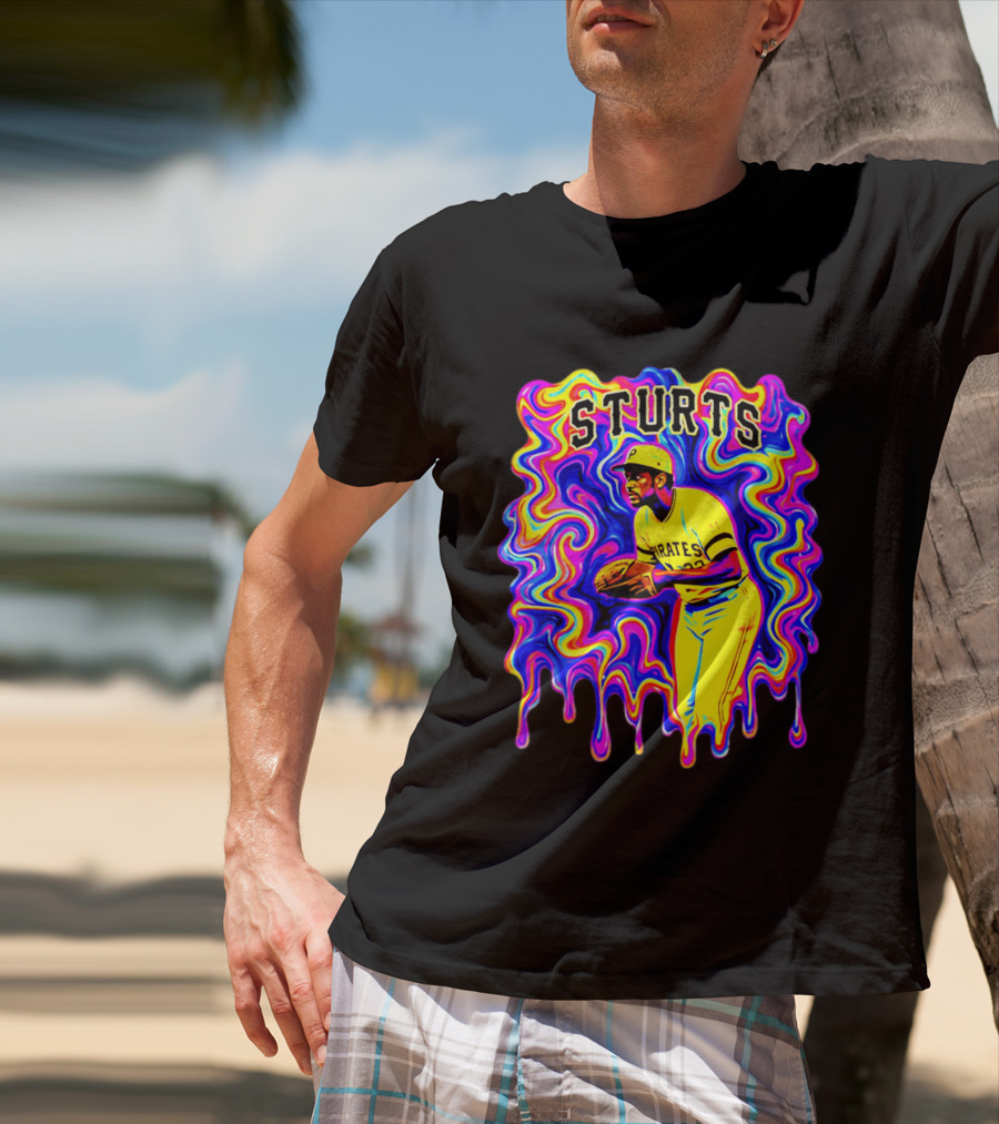 Pirates Dock Ellis Psychedelic Sturts Baseball Pitcher T-Shirt