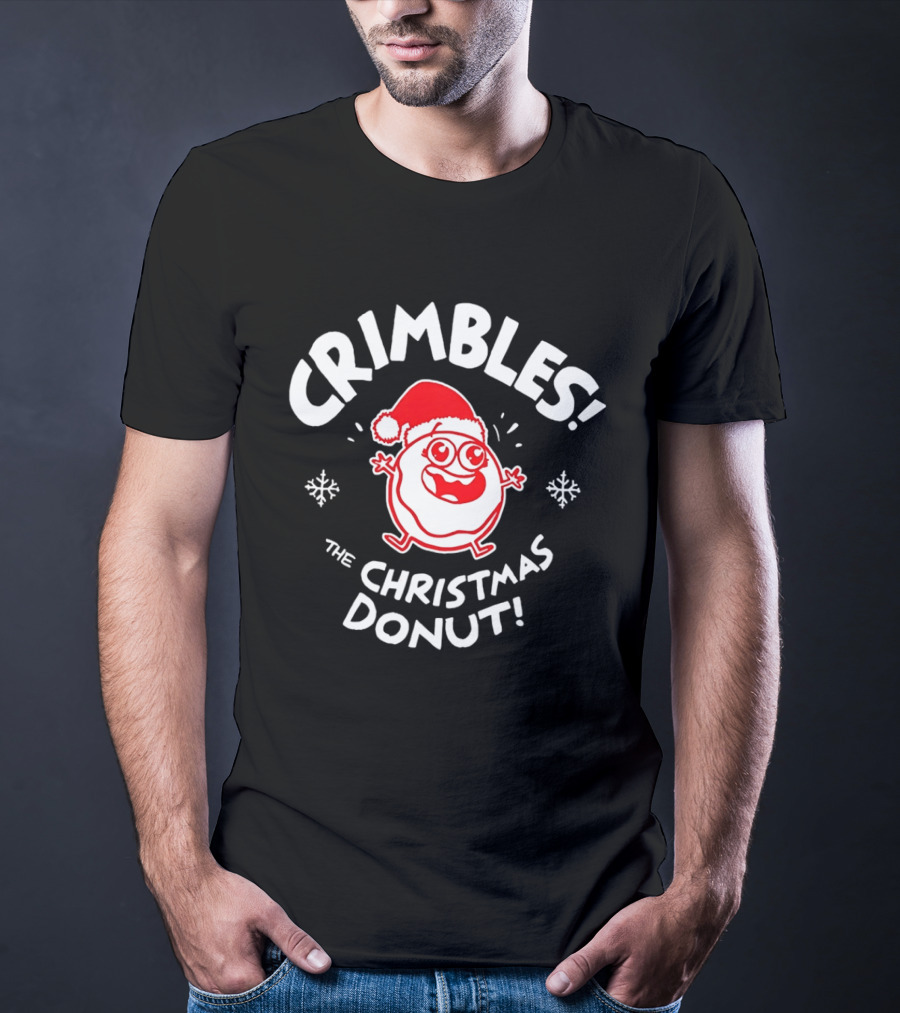 Crimbles Santa Hat The Christmas Donut Snowflakes T-Shirt