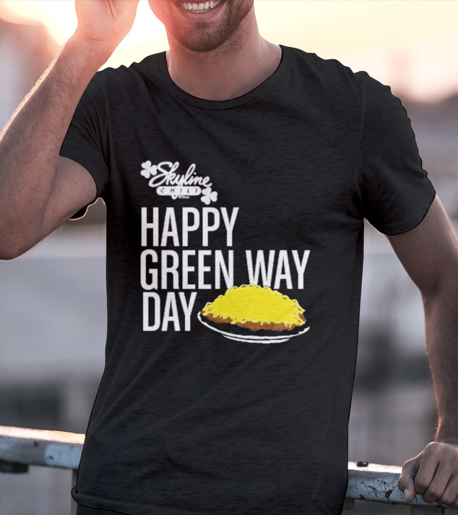 Skyline Chili Happy Green Way Day Cheese Coney Celebration T-Shirt