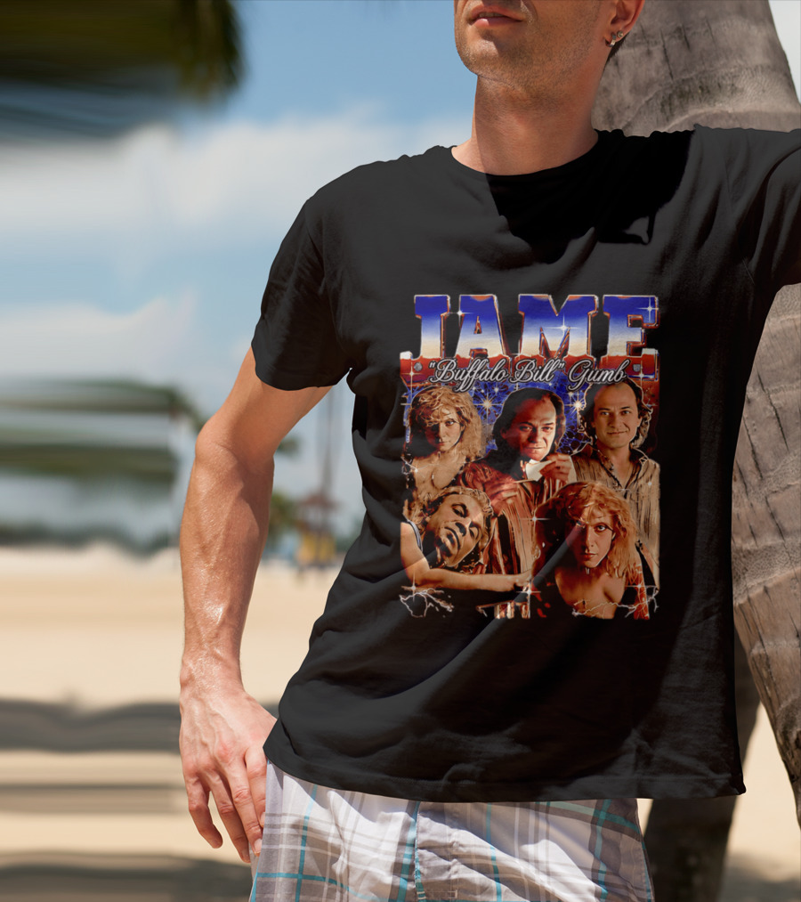 Buffalo Bill Gumb Silence Of The Lambs Movie Character Collage T-Shirt