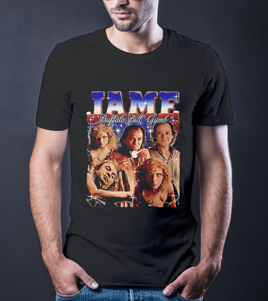 Buffalo Bill Gumb Silence Of The Lambs Movie Character Collage T-Shirt