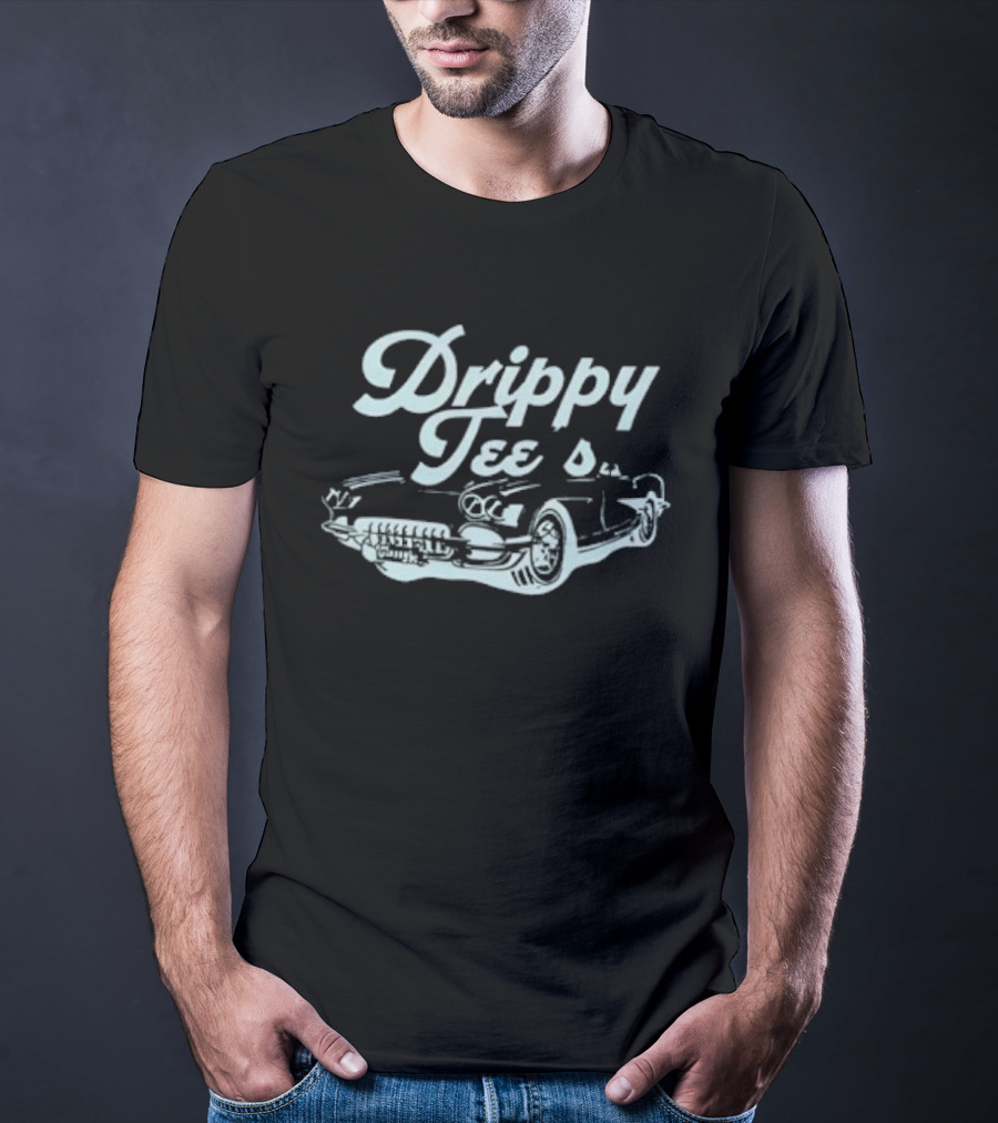 Drippy Tees 1958 Chevrolet Corvette Classic Car T-Shirt