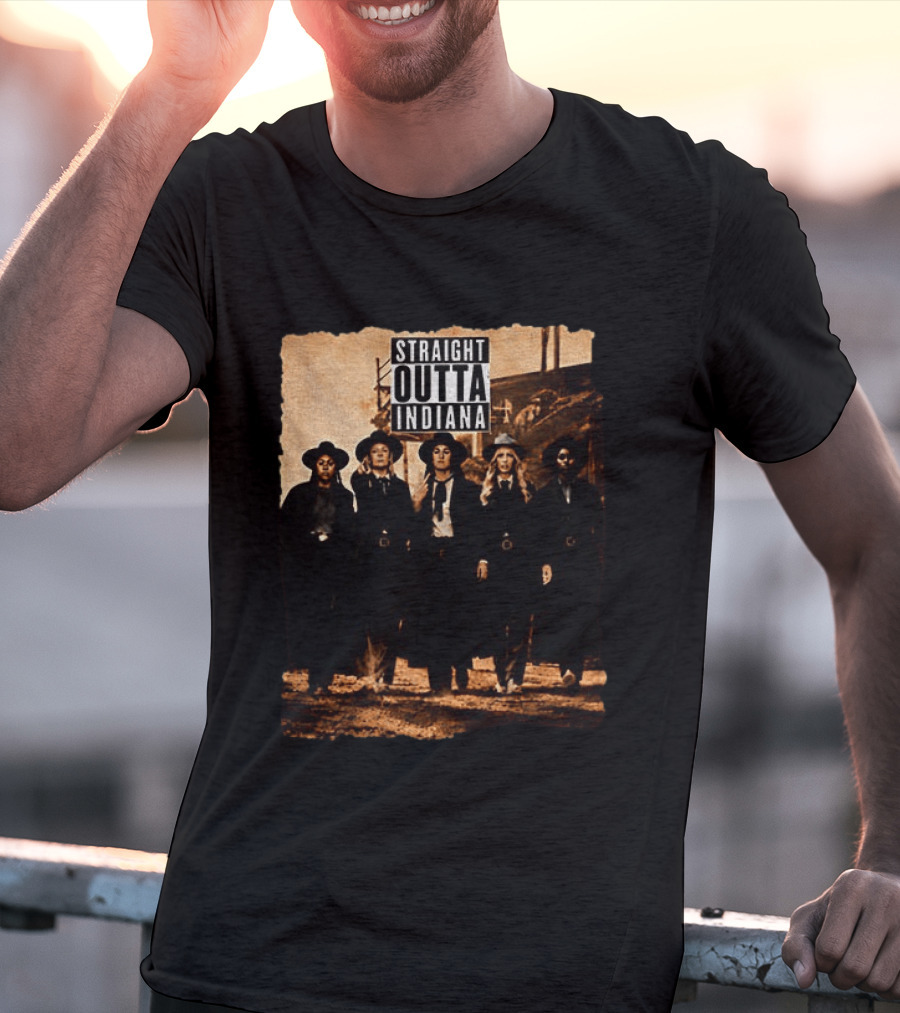 Sophie Cunningham Caitlin Clark Indiana Fever Basketball Feverstone Straight Outta Indiana 2026 T-Shirt