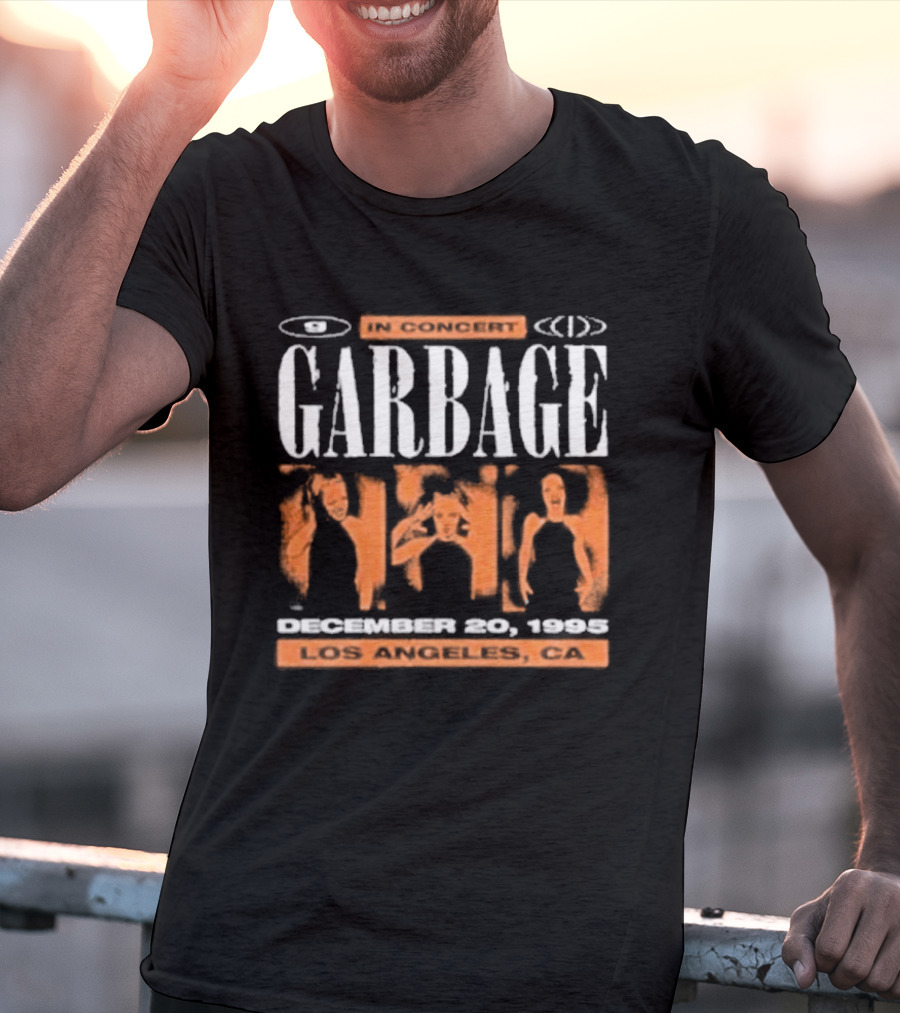 Garbage Live Performance December 20 1995 Los Angeles CA Iconic Concert T-Shirt