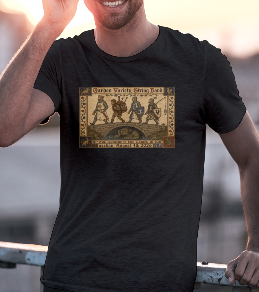 Garden Variety String Band Journeys To The Camel Richmond VA August 4 2026 A.D. T-Shirt