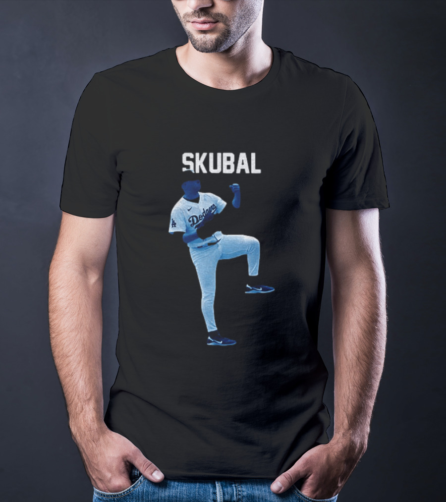 Los Angeles Dodgers Tarik Skubal 29 MLB Baseball 2026 Gradient T-Shirt