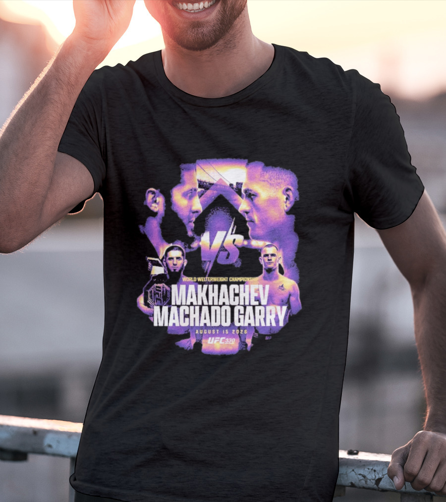 UFC 330 World Welterweight Championship Makhachev Vs Machado Garry August 15 2026 T-Shirt