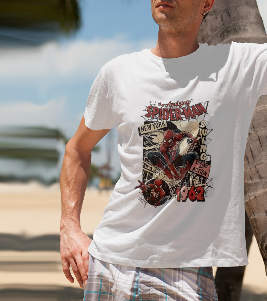 Amazing Spider Man New York Swing Spring Into Action 1962 T-Shirt