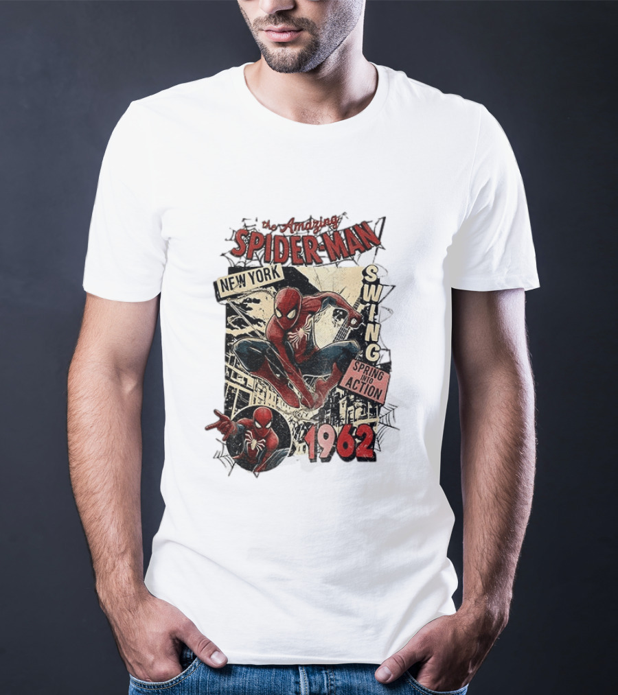 Amazing Spider Man New York Swing Spring Into Action 1962 T-Shirt