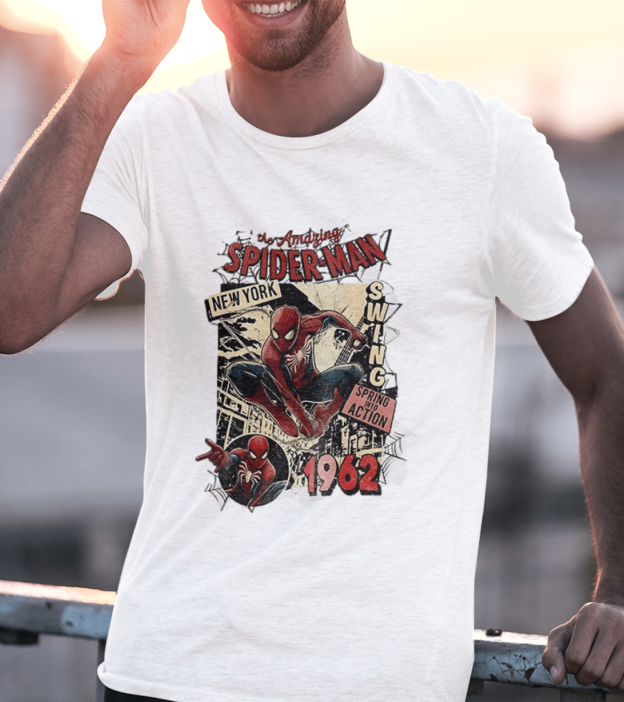Amazing Spider Man New York Swing Spring Into Action 1962 T-Shirt
