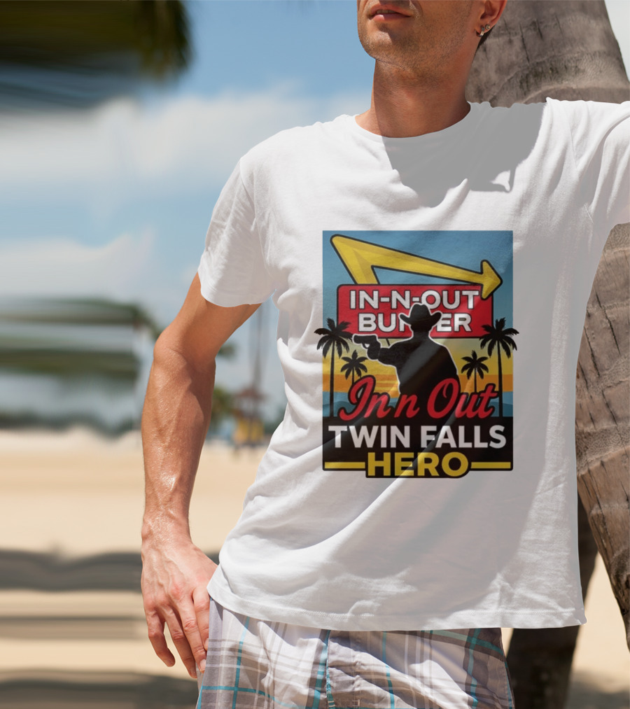 In N Out Burger Twin Falls Hero Retro Western 2026 T-Shirt