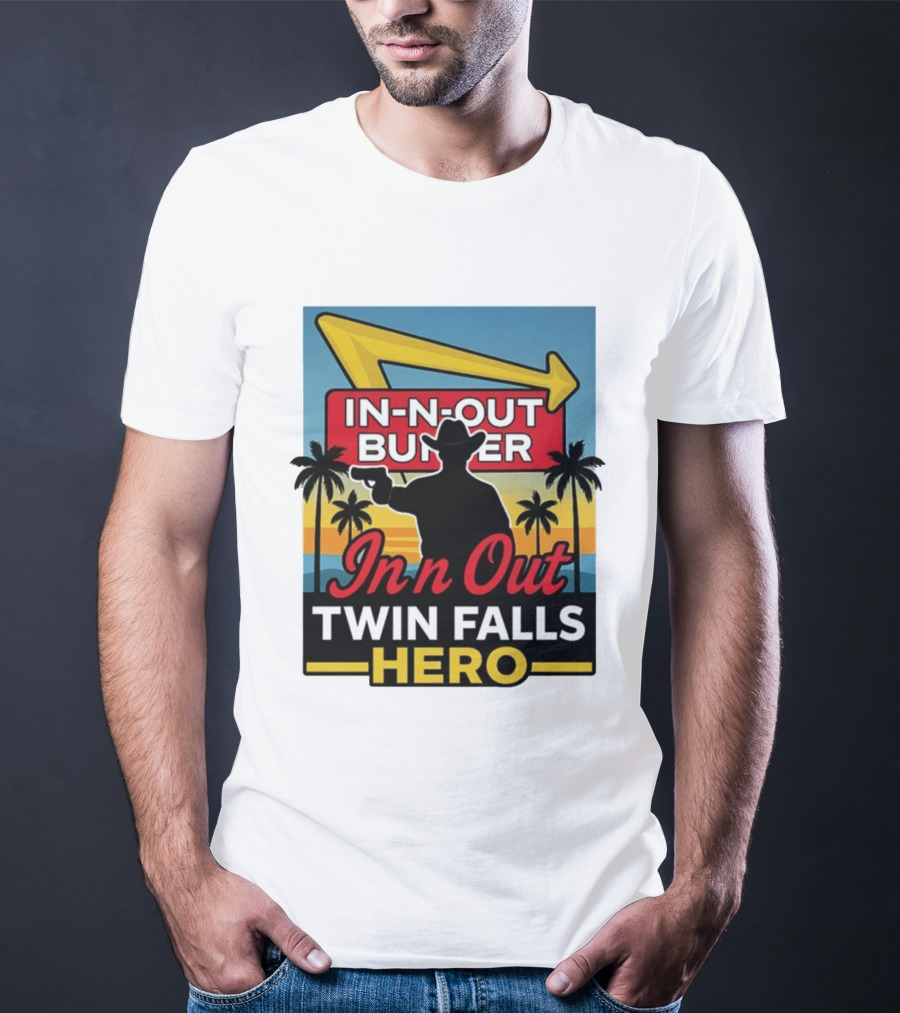 In N Out Burger Twin Falls Hero Retro Western 2026 T-Shirt