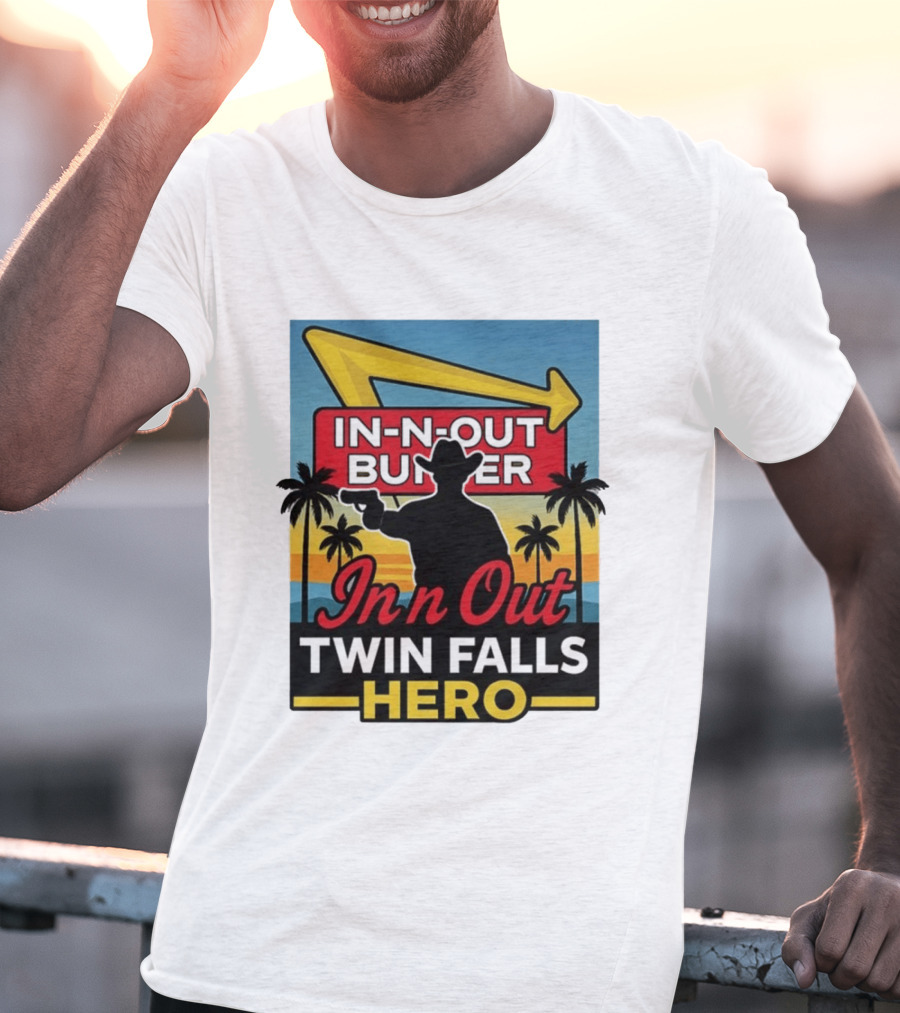 In N Out Burger Twin Falls Hero Retro Western 2026 T-Shirt