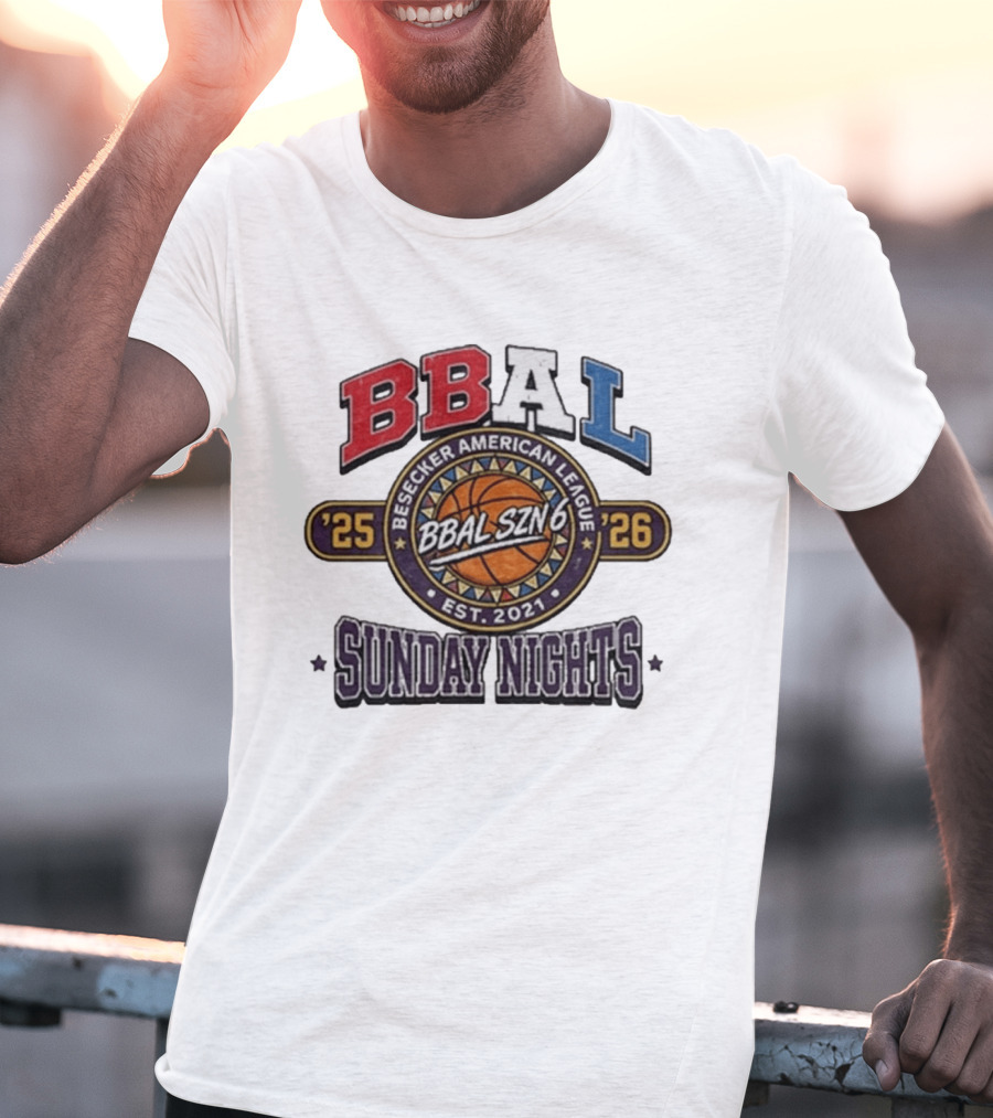 Dave Portnoy Besecker American League BBAL SZN 6 Sunday Nights 2025 2026 T-Shirt