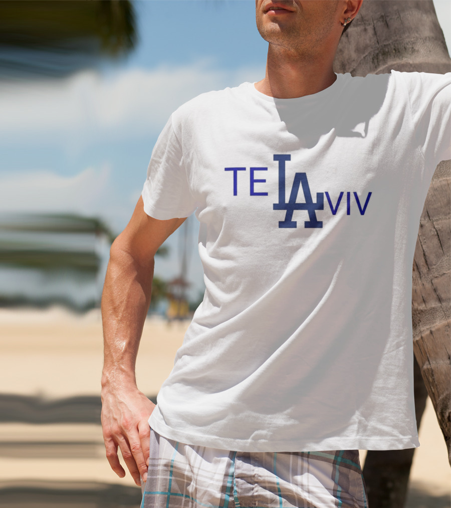 Los Angeles Dodgers Tel Aviv 2026 LA Logo Baseball Connection T-Shirt