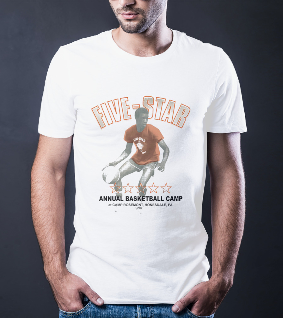 FIVE STAR Annual Basketball Camp At Camp Rosemont Honesdale PA T-Shirt