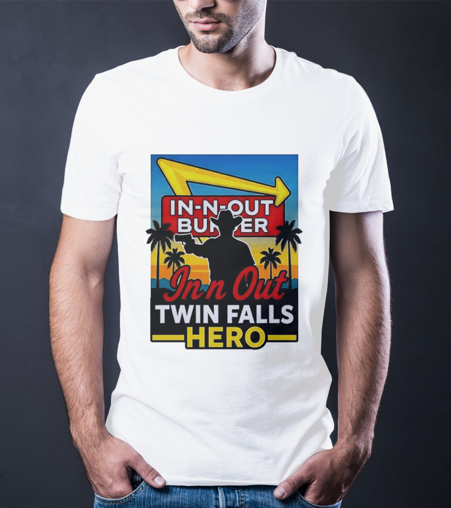 In N Out Burger Twin Falls Hero Western Sunset T-Shirt