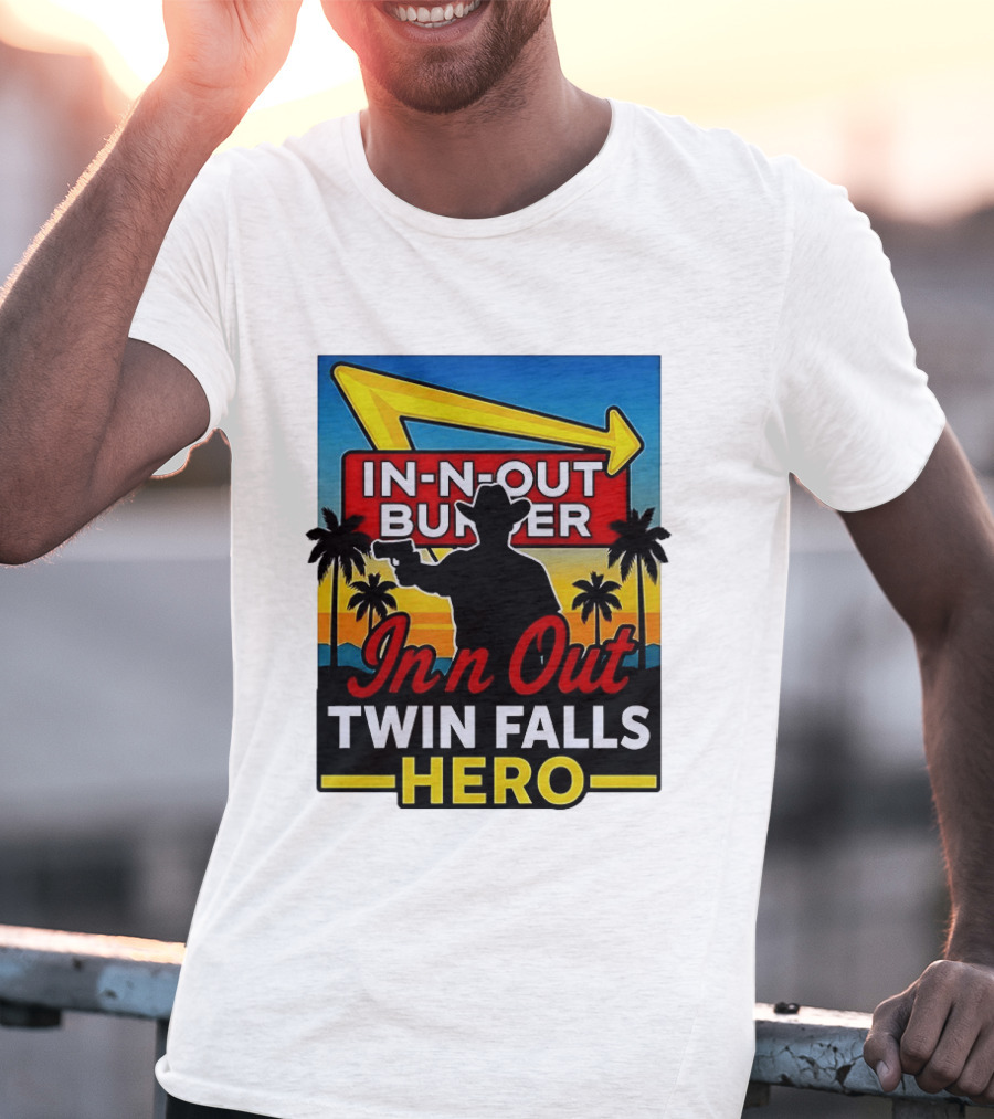 In N Out Burger Twin Falls Hero Western Sunset T-Shirt