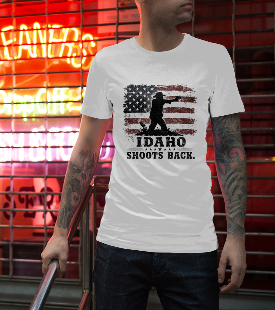 Idaho Shoots Back American Hero Flag T-Shirt