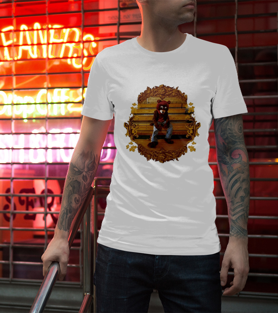 Kanye West The College Dropout Bear Seated In Ornate Frame T-Shirt