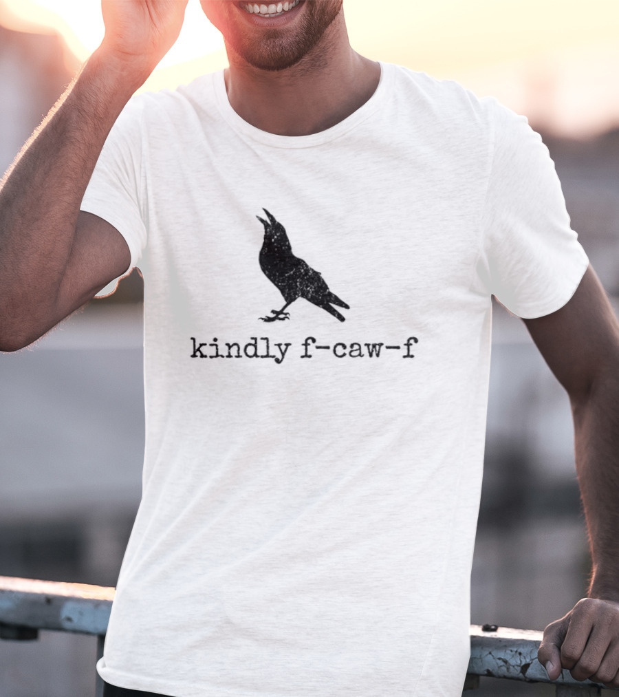 Raven Kindly F Caw F Silhouette Meme T-Shirt