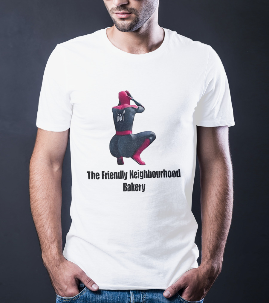 Sexy Spider Man The Friendly Neighbourhood Bakery Pose T-Shirt